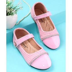 Cute Walk by Babyhug Solid Colour Ballerina With Velcro Closure - Pink