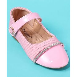 Cute Walk by Babyhug Solid Colour Ballerina With Velcro Closure - Pink