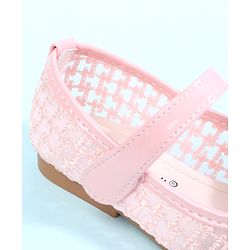 Cute Walk by Babyhug Velcro Closure Ballerina With Bow Applique - Pink