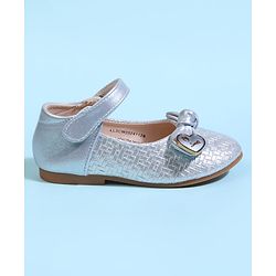 Cute Walk by Babyhug Velcro Closure Ballerina With Bow Applique - Golden