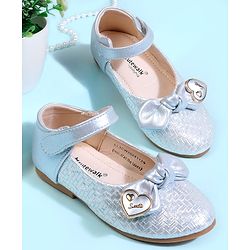Cute Walk by Babyhug Velcro Closure Ballerina With Bow Applique - Golden