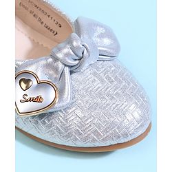 Cute Walk by Babyhug Velcro Closure Ballerina With Bow Applique - Golden