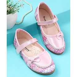 Cute Walk by Babyhug Ballerina With Bow & Pearl Applique - Pink