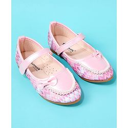 Cute Walk by Babyhug Ballerina With Bow & Pearl Applique - Pink