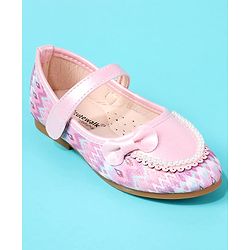 Cute Walk by Babyhug Ballerina With Bow & Pearl Applique - Pink