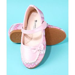 Cute Walk by Babyhug Ballerina With Bow & Pearl Applique - Pink