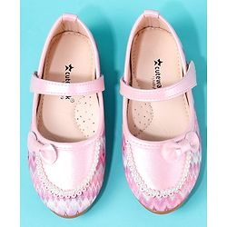 Cute Walk by Babyhug Ballerina With Bow & Pearl Applique - Pink