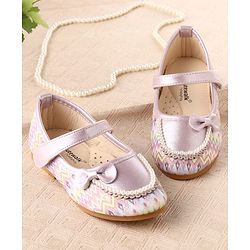 Cute Walk by Babyhug Ballerina With Bow & Pearl Applique - Pink