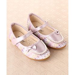 Cute Walk by Babyhug Ballerina With Bow & Pearl Applique - Pink