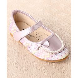 Cute Walk by Babyhug Ballerina With Bow & Pearl Applique - Pink