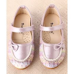 Cute Walk by Babyhug Ballerina With Bow & Pearl Applique - Pink