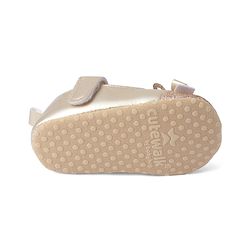 Cute Walk by Babyhug Velcro Closure Booties with Shimmer Floral Applique - Pink