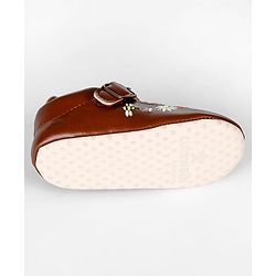 Cute Walk by Babyhug Velcro Closure Booties with Embroidery - Pink