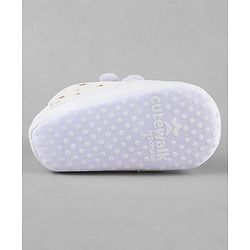 Cute Walk by Babyhug Booties With Velcro Closure & Cherry Print - Pink