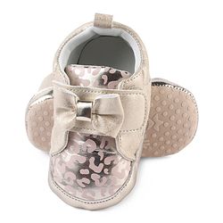 Cute Walk by Babyhug Booties With Velcro Closure & Bow Applique - Pink