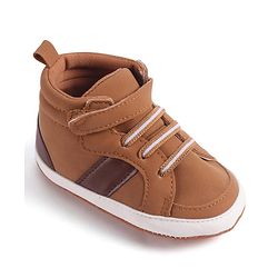 Cute Walk by Babyhug Velcro Closure Booties - Khaki