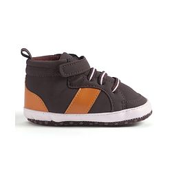 Cute Walk by Babyhug Velcro Closure Booties - Khaki