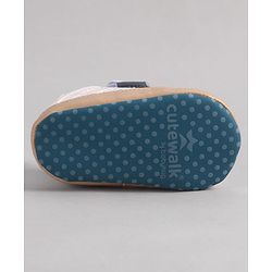 Cute Walk by Babyhug Velcro Closure Booties - Blue
