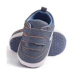 Cute Walk by Babyhug Velcro Closure Booties - Blue