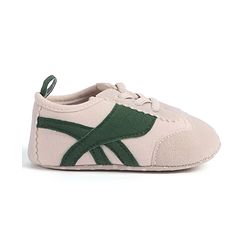 Cute Walk by Babyhug Lace Up Booties with Stripes - Green