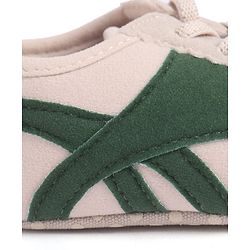 Cute Walk by Babyhug Lace Up Booties with Stripes - Green