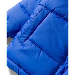 Babyhug Marvel Woven Hooded Winter Jacket with Full Sleeves and Spider-Man Graphic - Blue