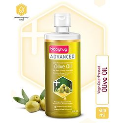 Babyhug Advanced Cold-Pressed Virgin Olive Oil - 500 ml