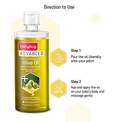Babyhug Advanced Cold-Pressed Virgin Olive Oil - 1 Ltr