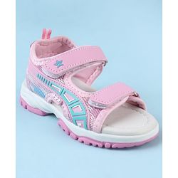 Cute Walk by Babyhug Sandals with Velcro Closure & Star Design - Pink