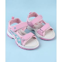 Cute Walk by Babyhug Sandals with Velcro Closure & Star Design - Pink