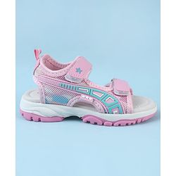 Cute Walk by Babyhug Sandals with Velcro Closure & Star Design - Pink