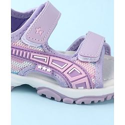 Cute Walk by Babyhug Sandals with Velcro Closure & Star Design - Pink
