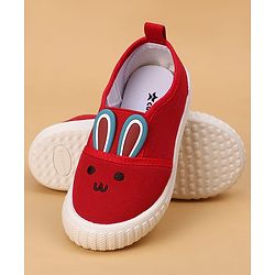 Cute Walk by Babyhug Slip On Casual Shoes With Bunny Face Applique - Red