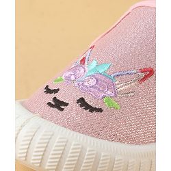 Cute Walk by Babyhug Slip On Casual Shoes with Kitty Embroidery - Pink