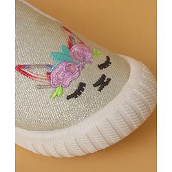 Cute Walk by Babyhug Slip On Casual Shoes with Kitty Embroidery - Pink