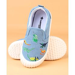 Cute Walk by Babyhug Slip On Casual Shoes With Dino Embroidery - Blue