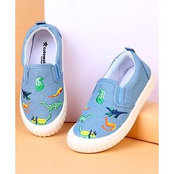 Cute Walk by Babyhug Slip On Casual Shoes With Dino Embroidery - Blue