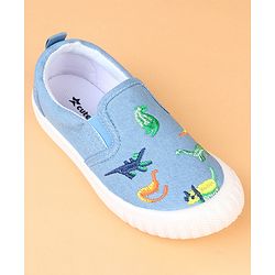 Cute Walk by Babyhug Slip On Casual Shoes With Dino Embroidery - Blue