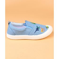 Cute Walk by Babyhug Slip On Casual Shoes With Dino Embroidery - Blue