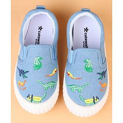 Cute Walk by Babyhug Slip On Casual Shoes With Dino Embroidery - Blue