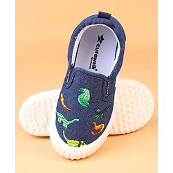 Cute Walk by Babyhug Slip On Casual Shoes With Dino Embroidery - Blue