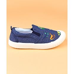 Cute Walk by Babyhug Slip On Casual Shoes With Dino Embroidery - Blue