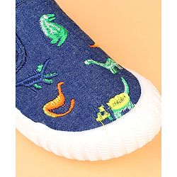 Cute Walk by Babyhug Slip On Casual Shoes With Dino Embroidery - Blue