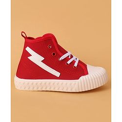 Cute Walk by Babyhug Solid Colour Casual Shoes - Red
