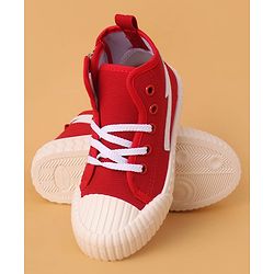 Cute Walk by Babyhug Solid Colour Casual Shoes - Red