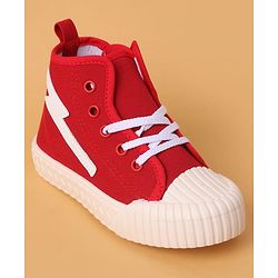 Cute Walk by Babyhug Solid Colour Casual Shoes - Red