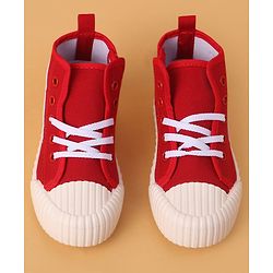 Cute Walk by Babyhug Solid Colour Casual Shoes - Red