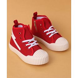 Cute Walk by Babyhug Solid Colour Casual Shoes - Red