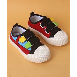 Cute Walk by Babyhug Casual Shoes with Velcro Closure And  Color Block Detailing - Black & Yellow