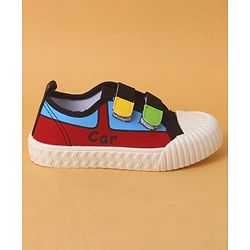 Cute Walk by Babyhug Casual Shoes with Velcro Closure And  Color Block Detailing - Black & Yellow